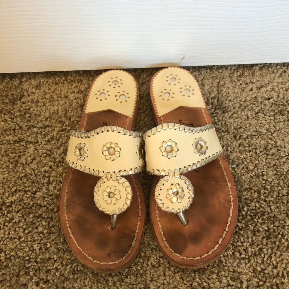 Jack Rogers in White and Platinum